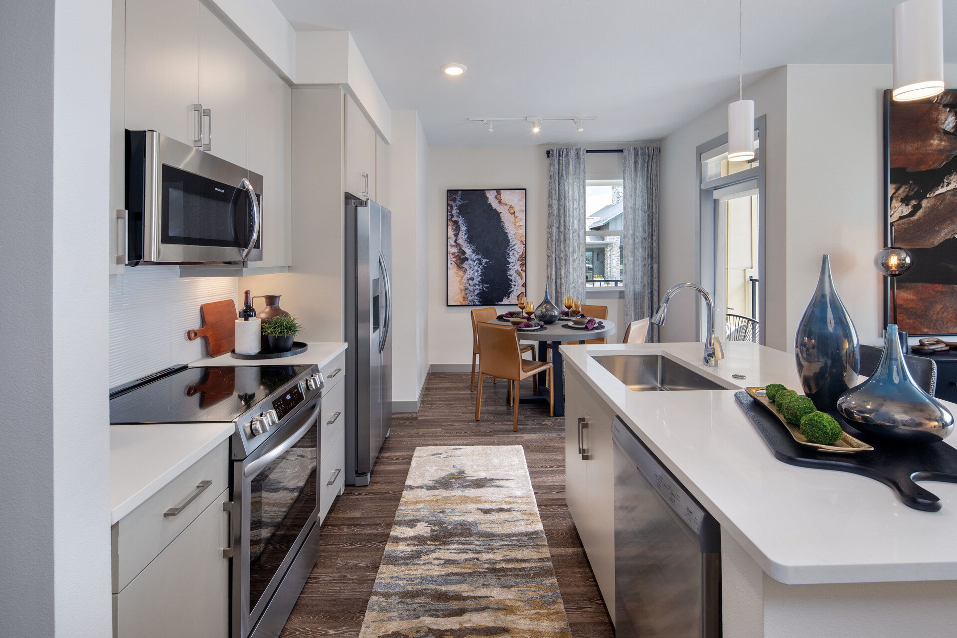 Kitchen and dining area